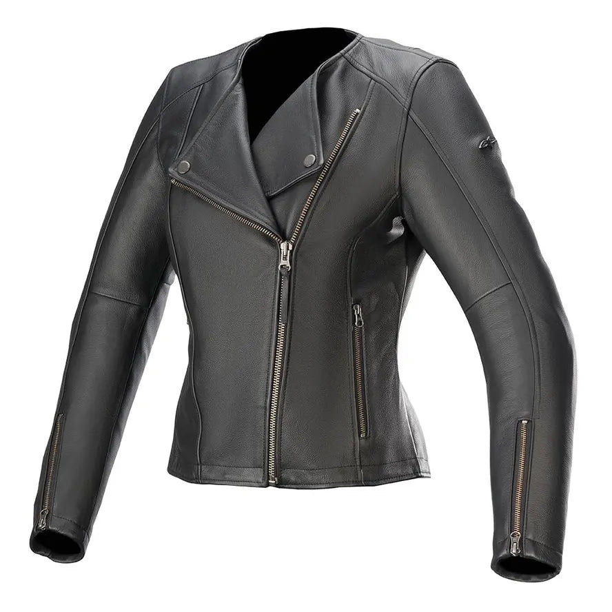 Women's Black Hooded Real Leather Jacket