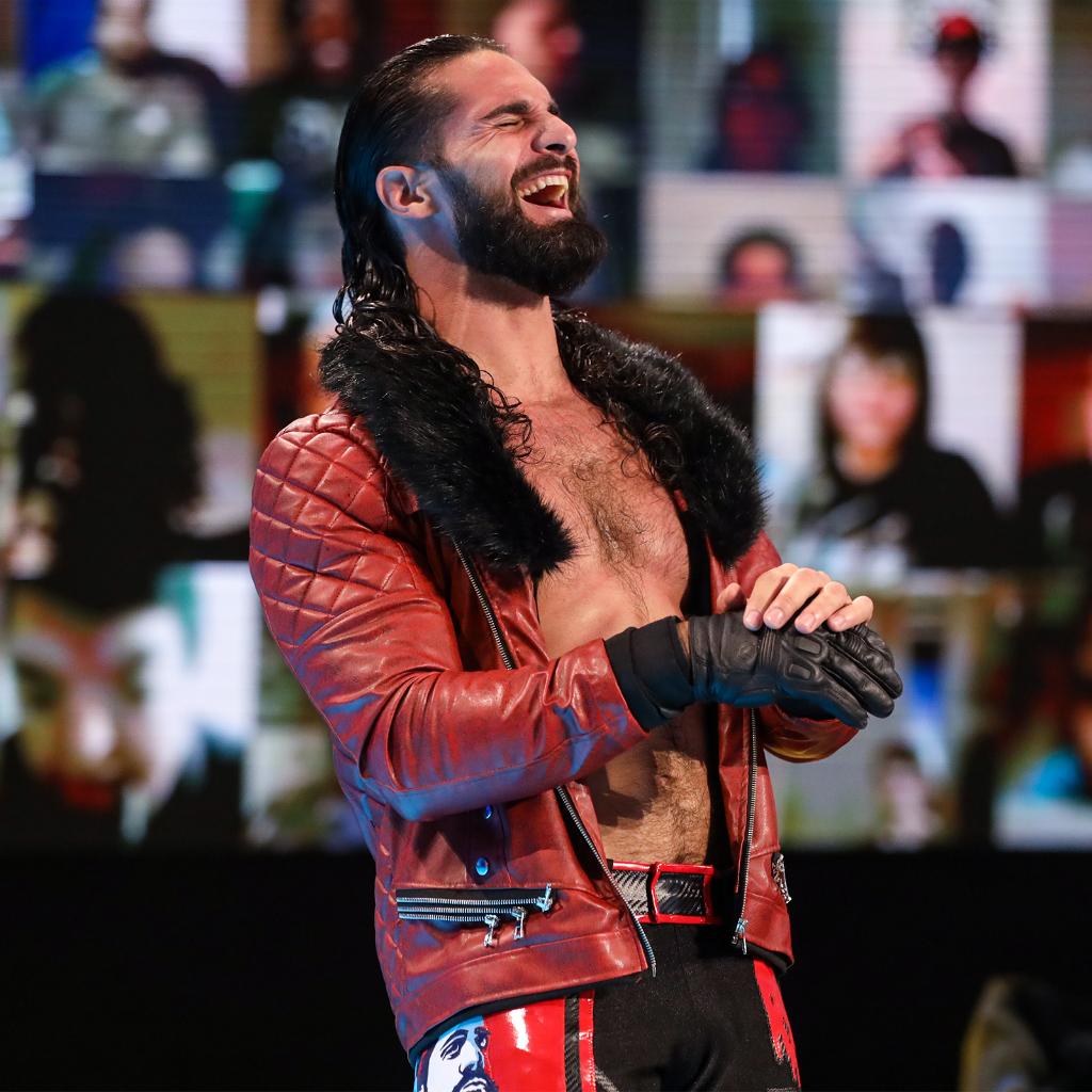 WWE Seth Rollins Faux Shearl Coller Stylish Black Leather Jacket