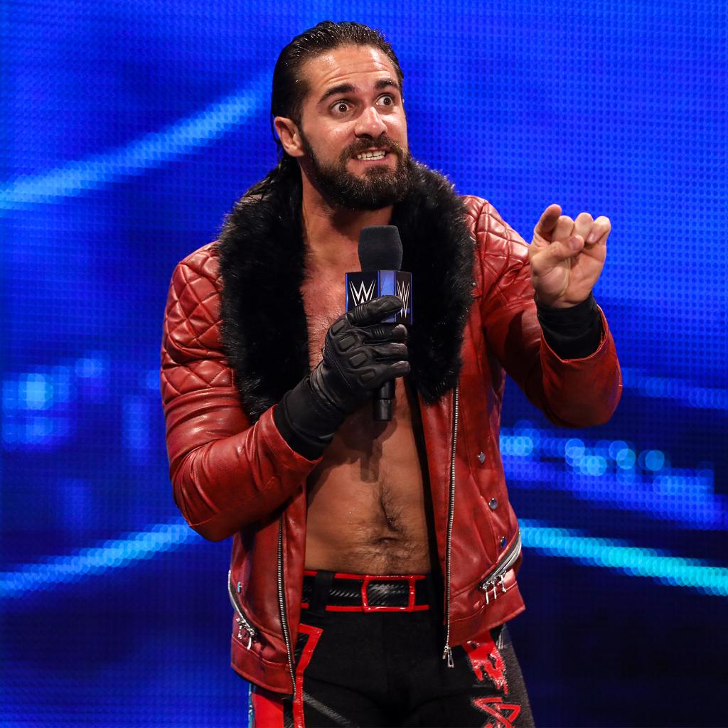 WWE Seth Rollins Faux Shearl Coller Stylish Black Leather Jacket