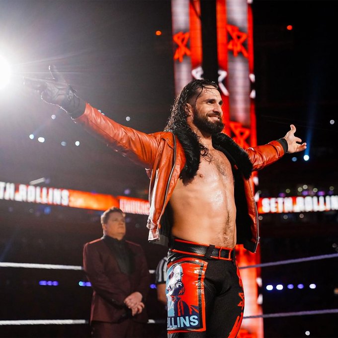 WWE Seth Rollins Faux Shearl Coller Stylish Black Leather Jacket