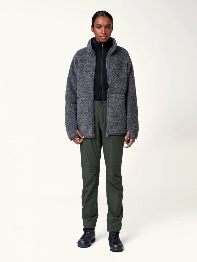 Women's Heavy Wool Charcoal Jacket