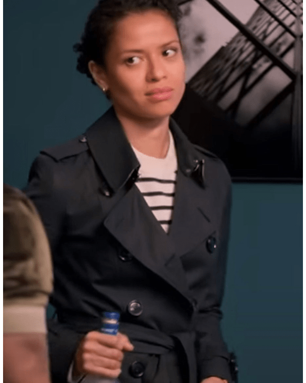 Lift 2024 Gugu Mbatha-Raw Black Trench Coat