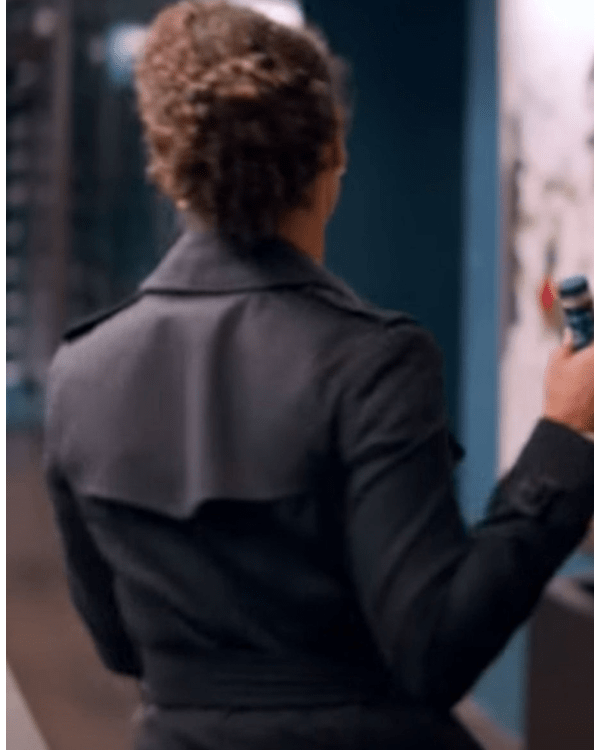 Lift 2024 Gugu Mbatha-Raw Black Trench Coat
