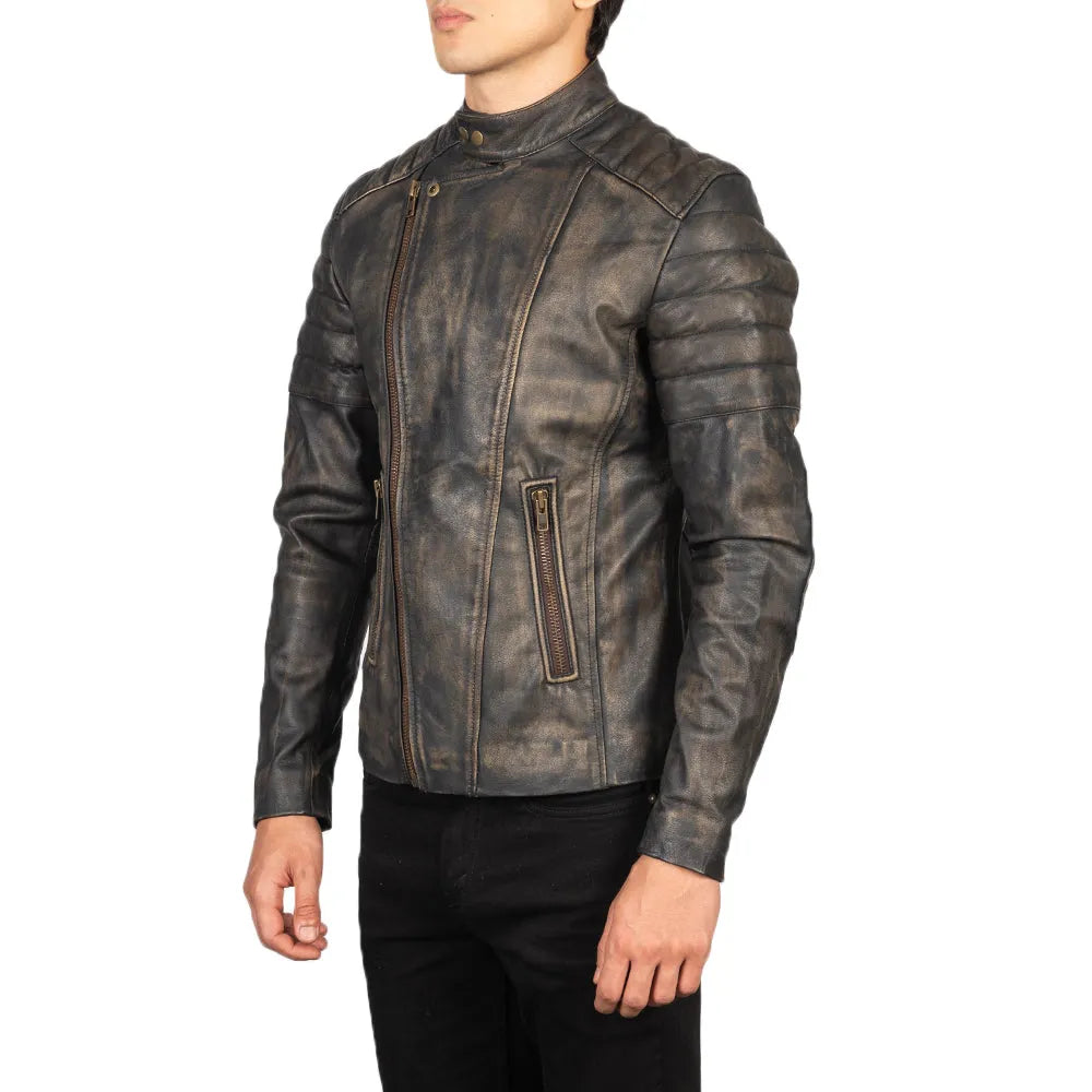 This brown leather jacket men's will raise your style. Made of high-quality dark brown leather, it exudes both timeless elegance and rugged charm.