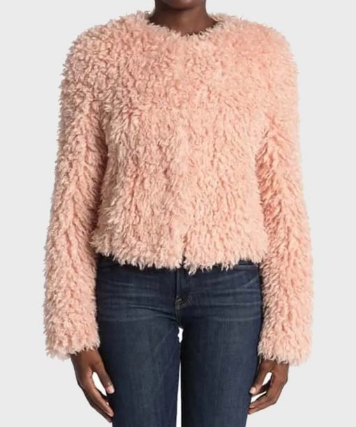 Delilah McCall The Equalizer 2021 Pink Fur Jacket