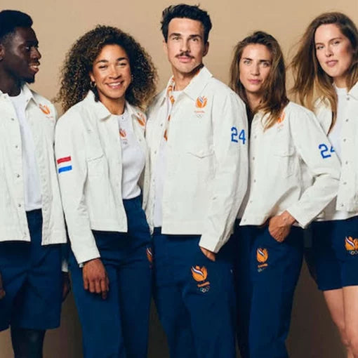 Denham Netherlands Olympic Team White Jacket