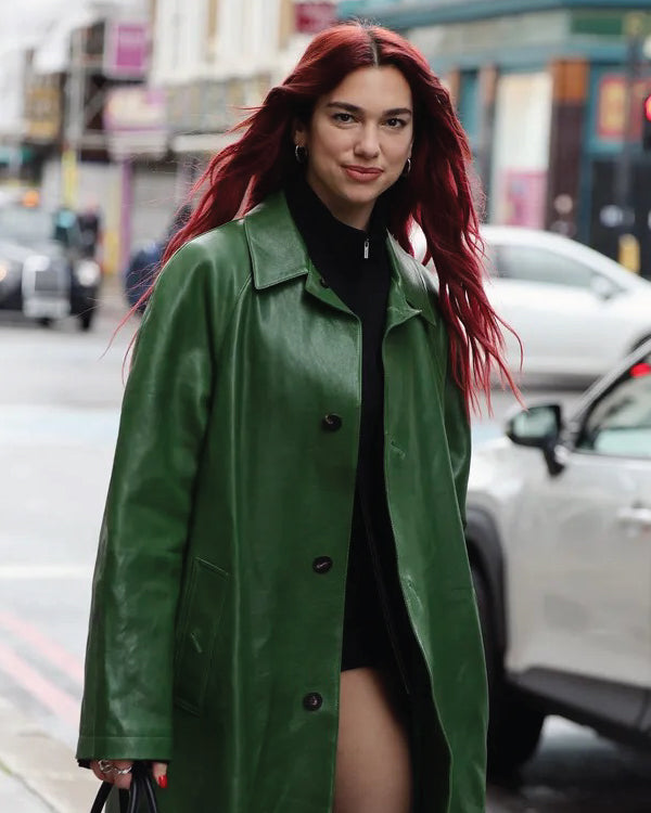Dua Lipa 2024 Green Coat