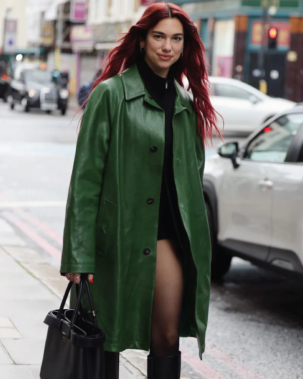 Dua Lipa 2024 Green Coat