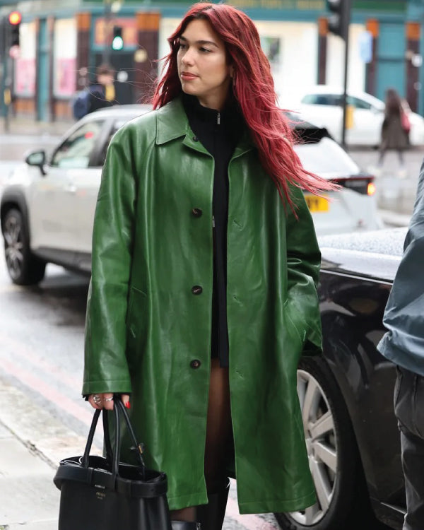 Dua Lipa 2024 Green Coat