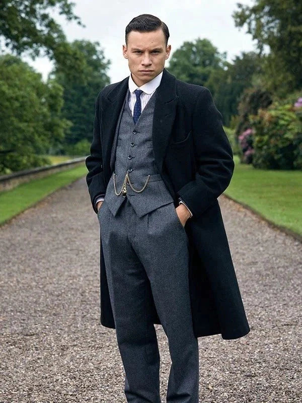 Finn Cole Peaky Blinders Michael Gray Long Black Coat