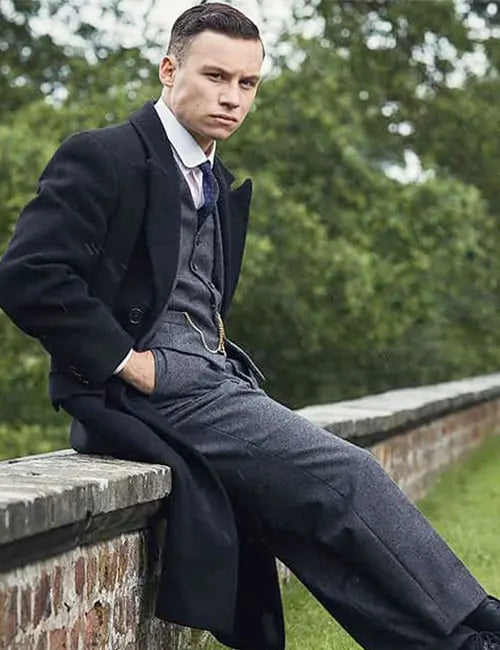 Finn Cole Peaky Blinders Michael Gray Long Black Coat