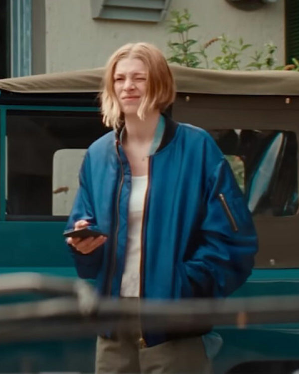 Hunter Schafer Cuckoo Blue Jacket