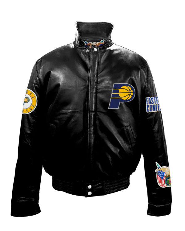Indiana Pacers Full Black Leather Jacket