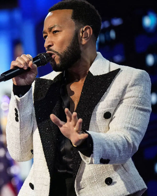 John Legend DNC 2024 White Blazer