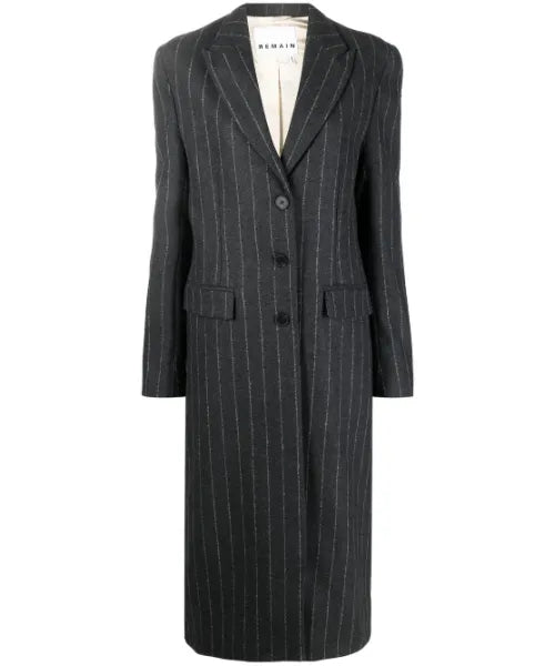 Only Murders In The Building S03 Selena Gomez Pinstripe Coat