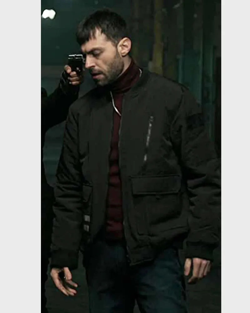 The Equalizer Max Kelso Black Cotton Bomber Jacket