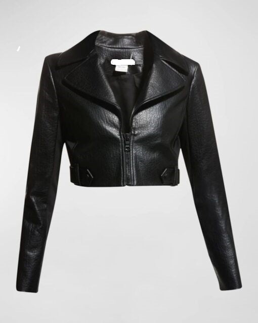 The Equalizer S03 Liza Lapira Black Cropped Leather Jacket
