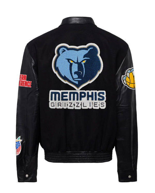 Memphis Grizzlies Black Wool & Leather Jacket