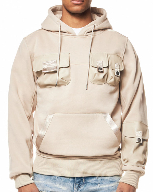 Mixed Media Utility Hoodie