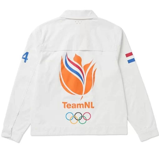 Denham Netherlands Olympic Team White Jacket