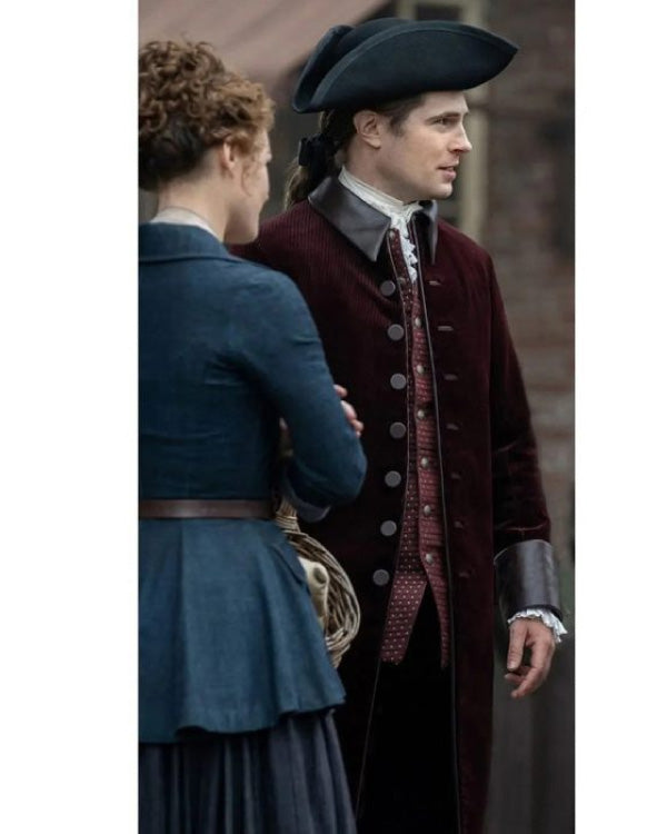 Outlander S07 David Berry Maroon Coat