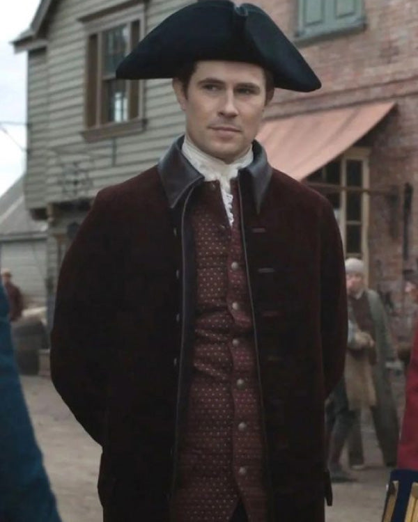 Outlander S07 David Berry Maroon Coat