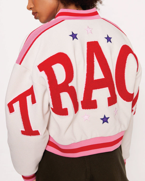 Track Back Knitted Varsity Jacket