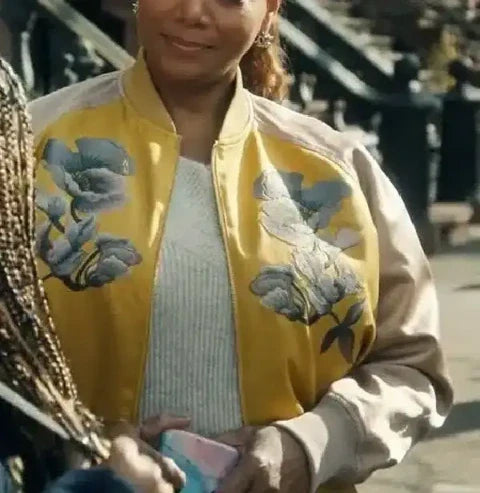 The Equalizer Queen Latifah S03 Floral Bomber Jacket