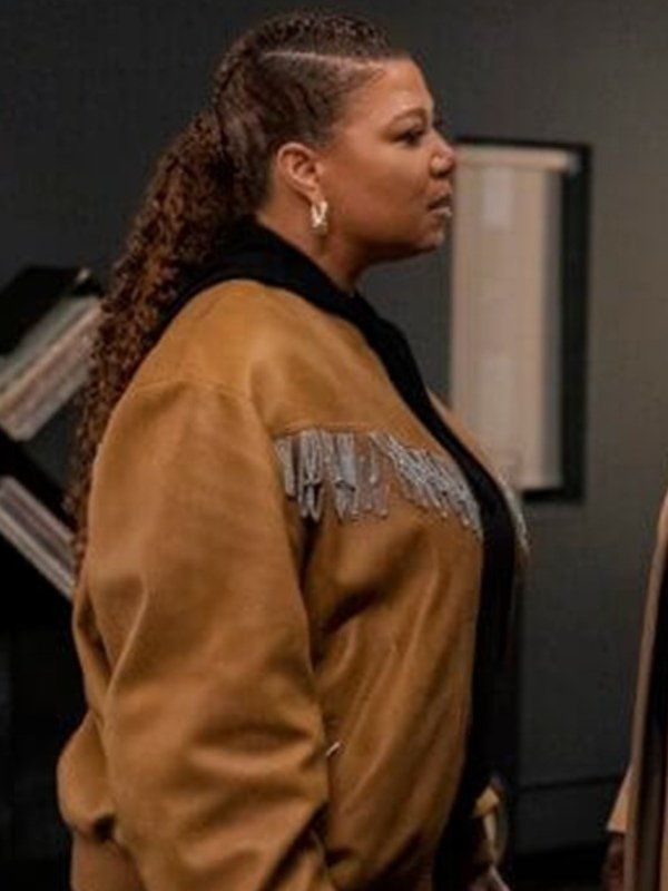 The Equalizer Queen Latifah Fringe Brown Bomber Jacket