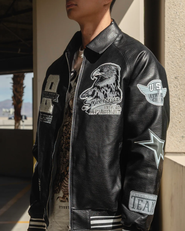 RM USA Black Varsity Jacket