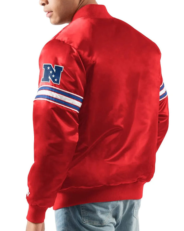 Red NY Giants Legacy Collection Satin Jacket