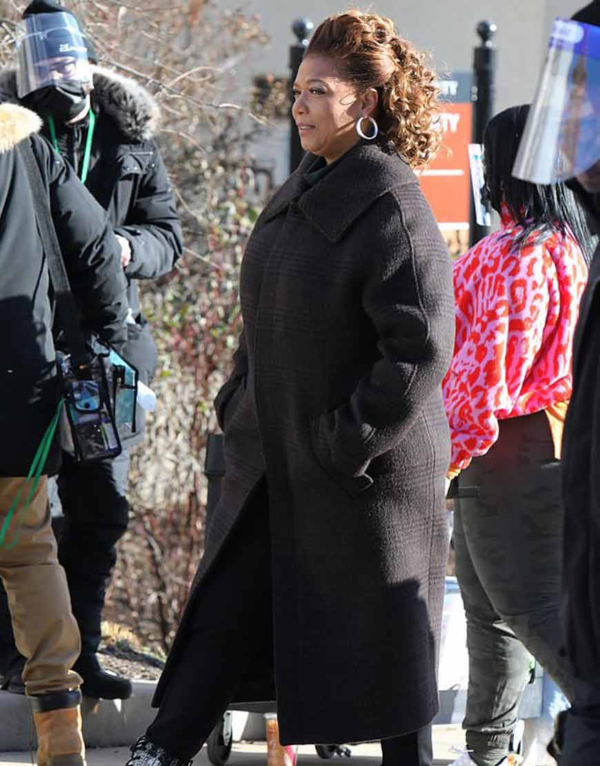 Robyn McCall The Equalizer Shirt Style Collar Black Coat