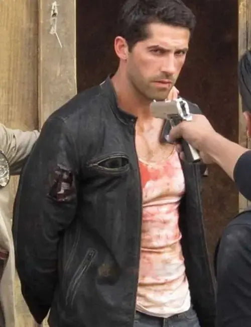 Scott Adkins John Wick Chapter 4 Black Leather Jacket