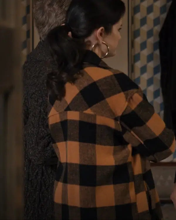 Selena Gomez Only Murders In The Building Mabel Checkered Plaid Coat
