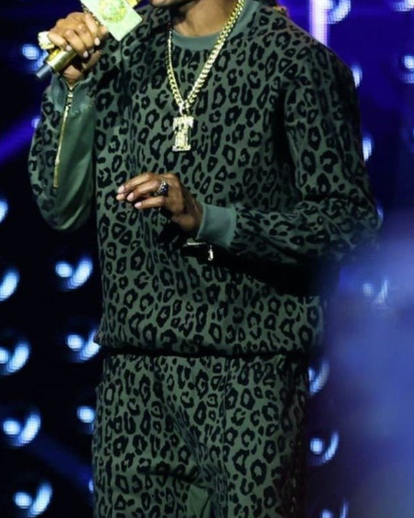 Snoop Dogg Leopard Print Green Tracksuit