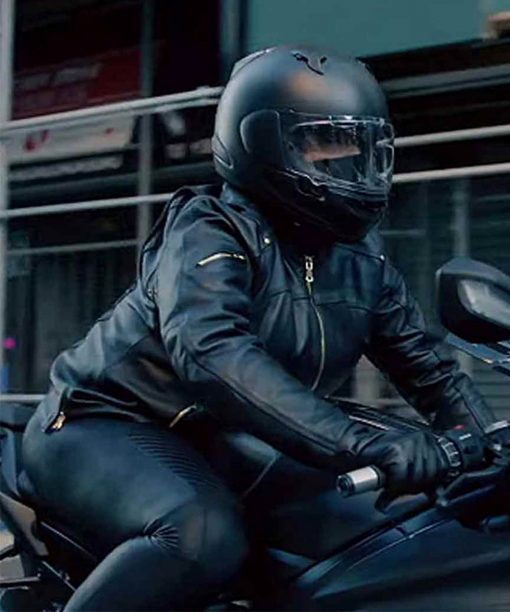 The Equalizer 2021 Robyn McCall Leather Biker Jacket