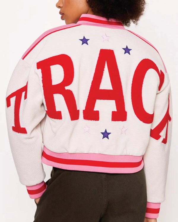 Track Back Knitted Varsity Jacket