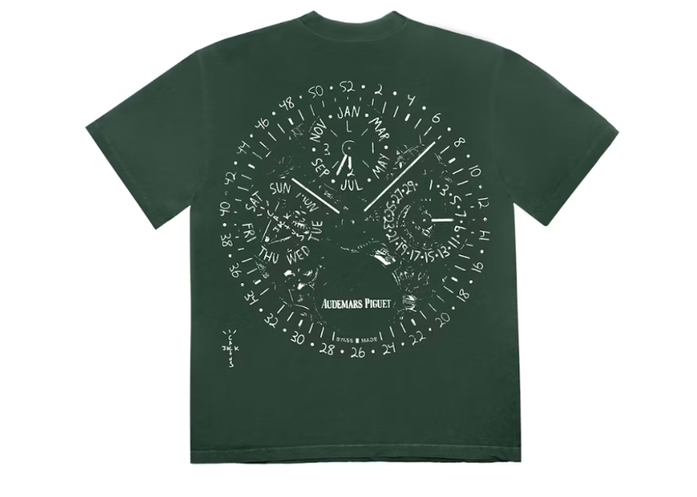 Travis Scott CJ x Audemars Piguet Watch Face Tee Green
