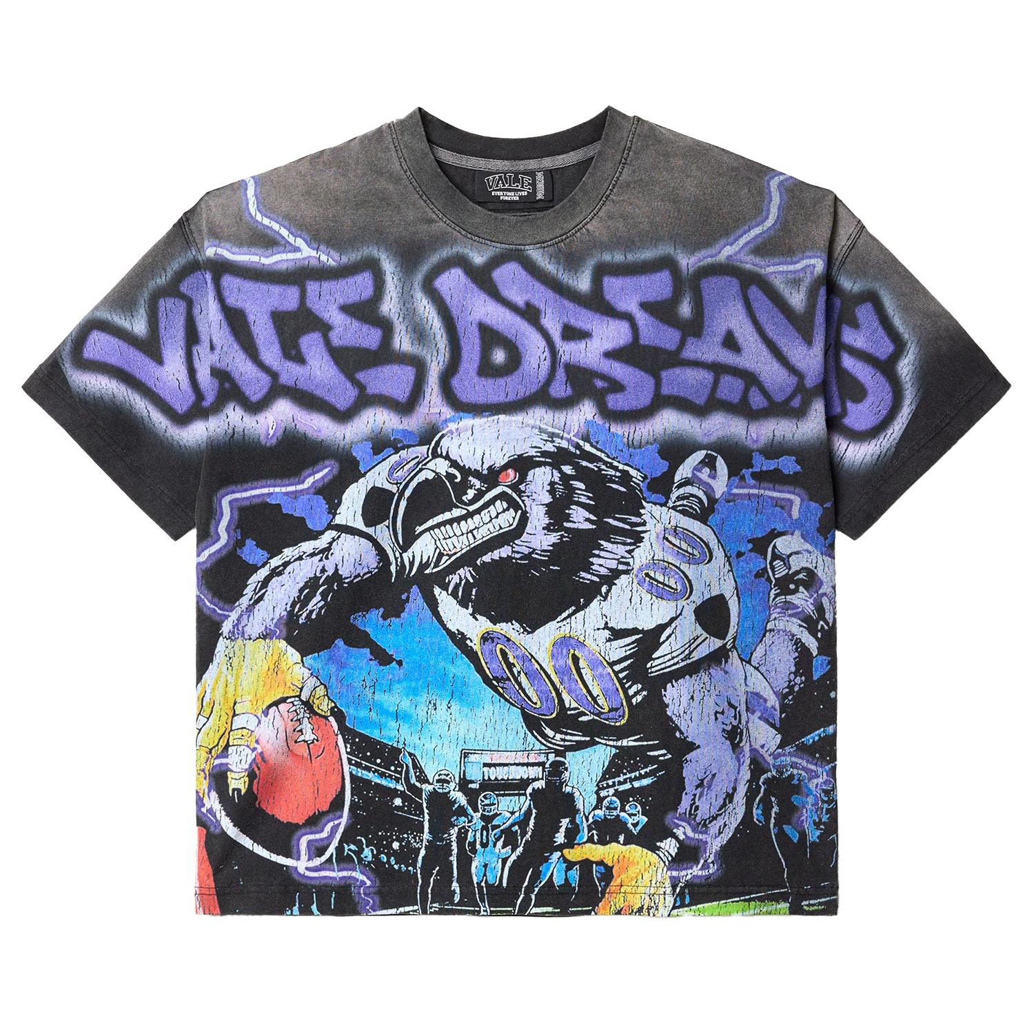 Vale Forever Ravens Big Tee Vintage Black