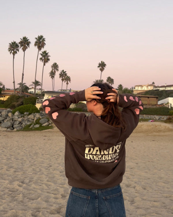 Women Gray Heart Hoodie