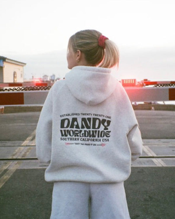 Women White Heart Hoodie