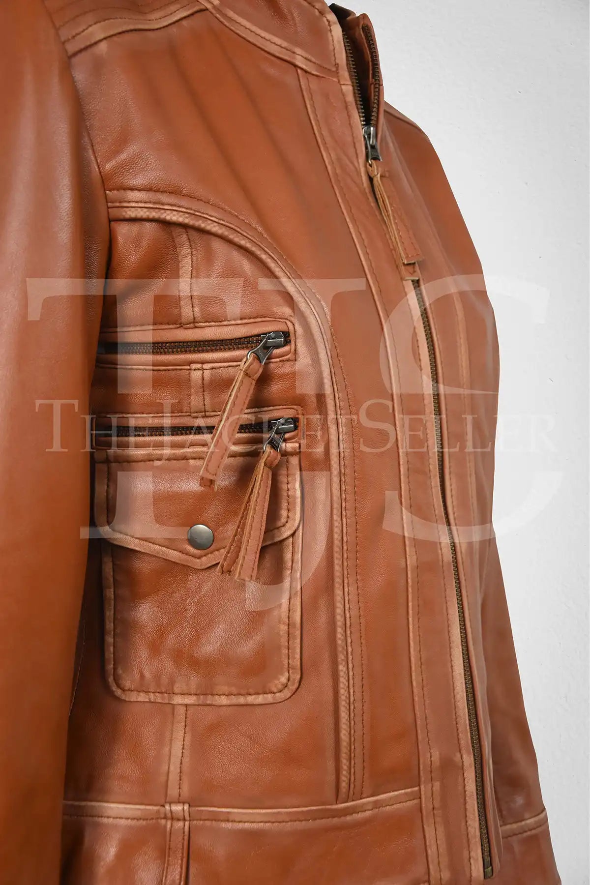 Women's Genuine Lambskin Leather Motorcycle Slim fit Designer Biker Jacket