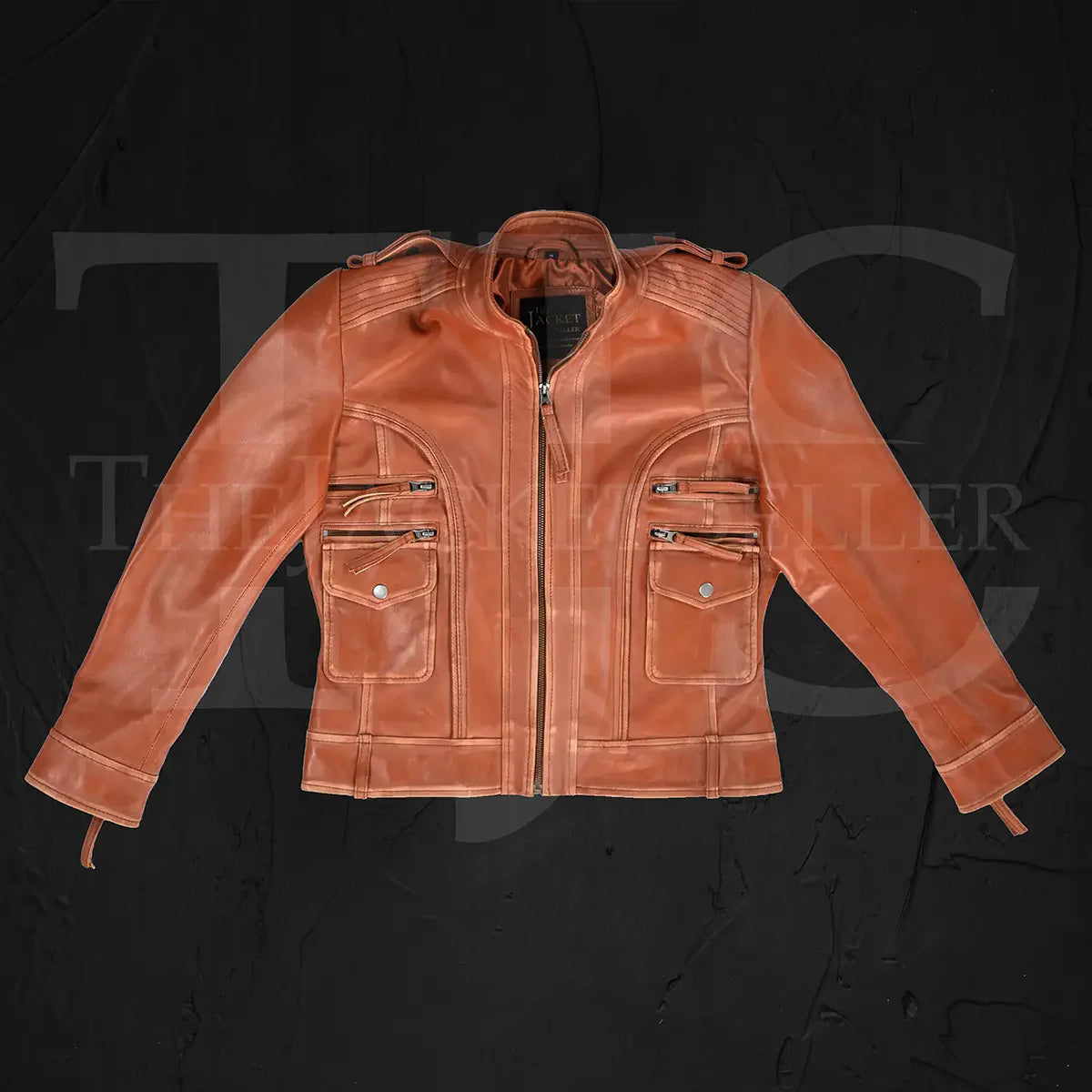 Women's Genuine Lambskin Leather Motorcycle Slim fit Designer Biker Jacket