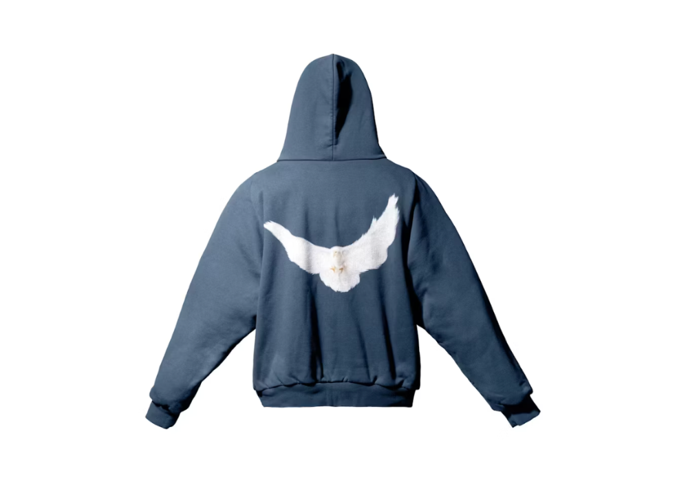 Yeezy Gap Dove Shrunken Hoodie Dark Blue