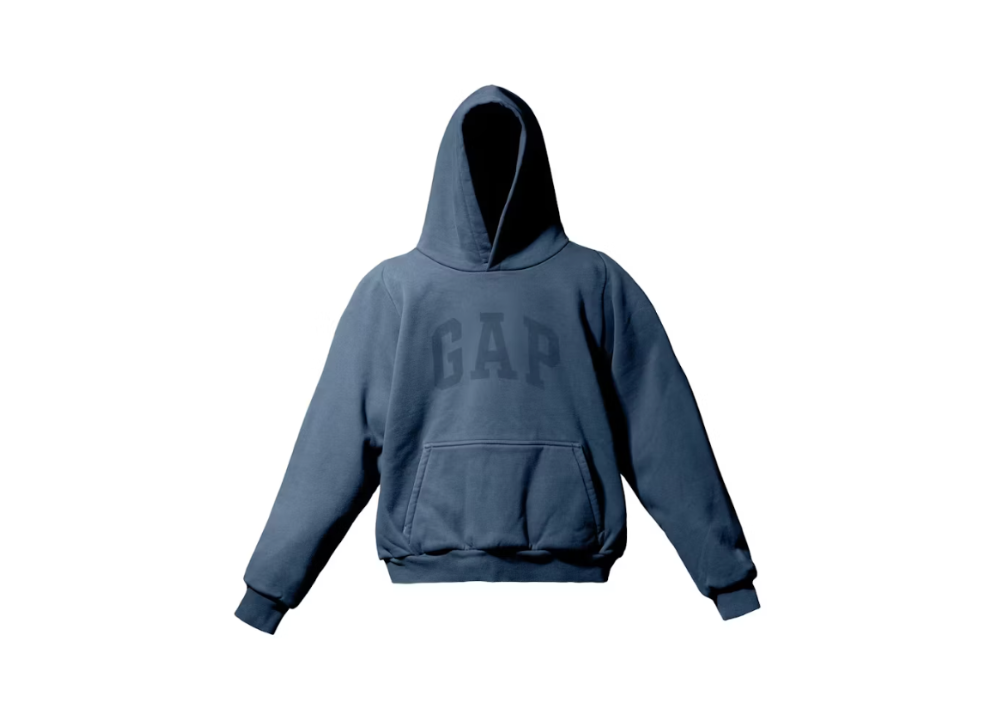 Yeezy Gap Dove Shrunken Hoodie Dark Blue
