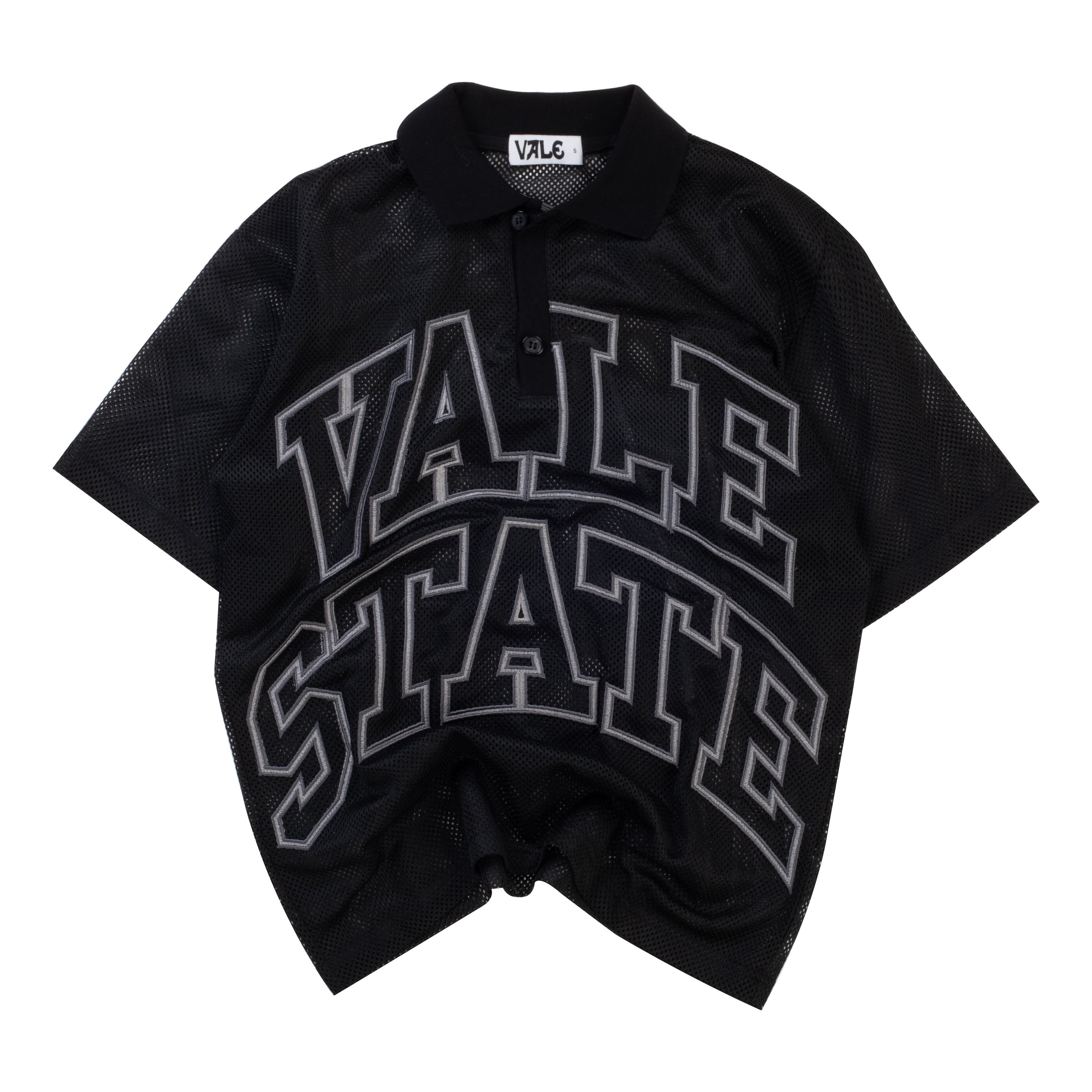 Vale Forever State Mesh Polo Black