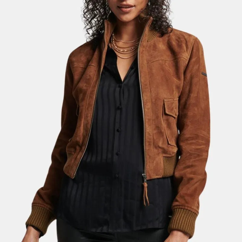 Women's Classic cropped suede Jacket