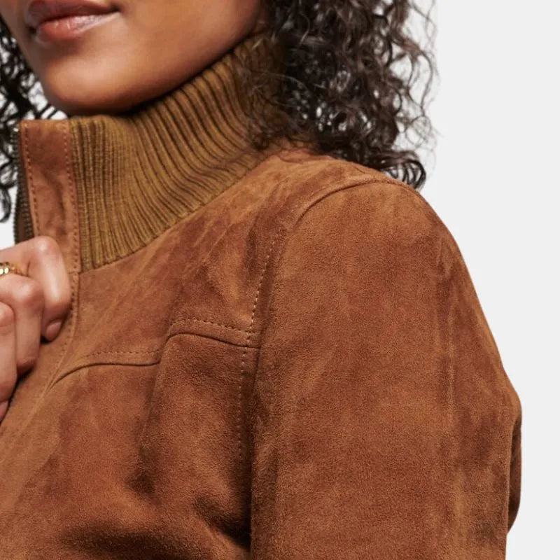 Women's Classic cropped suede Jacket