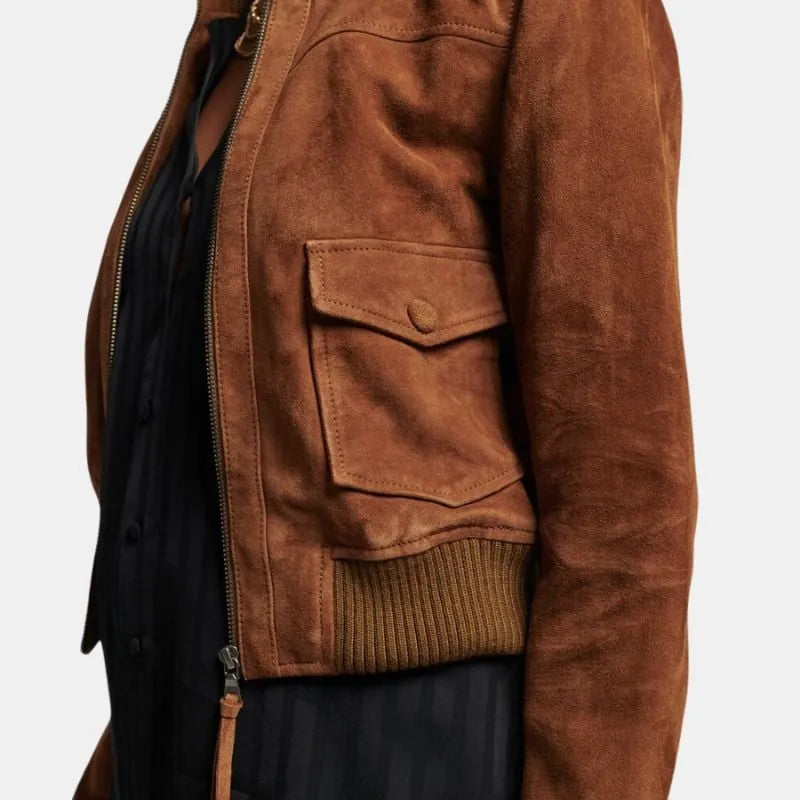 Women's Classic cropped suede Jacket