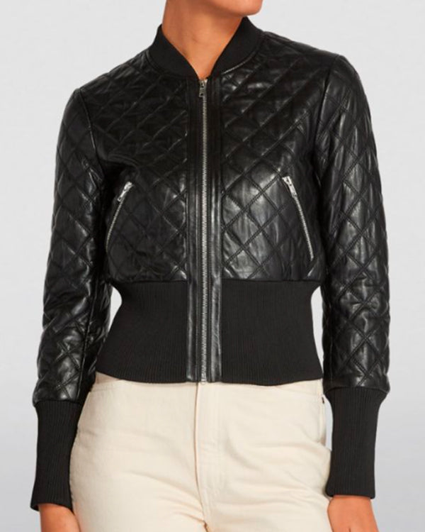 Fool Me Once 2024 Michelle Keegan Black Quilted Jacket
